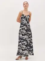 STAR DRESS | שחור מחולק