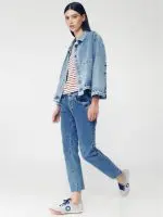 ⁦DENIM MID JACKET | ג׳ינס⁩ – תמונה ⁦5⁩