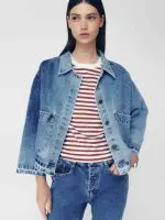 ⁦DENIM MID JACKET | ג׳ינס⁩ – תמונה ⁦4⁩