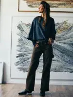 BOYFRIEND JEANS | חום