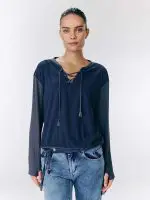CROSS LONG SHIRT | נייבי