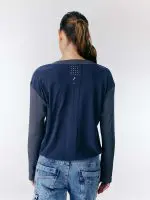 ⁦CROSS LONG SHIRT | נייבי⁩ – תמונה ⁦3⁩