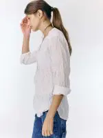 ⁦WRINKLED SHANTI SHIRT | לבן⁩ – תמונה ⁦4⁩