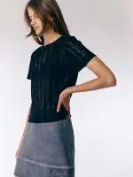 NY SHIRT | שחור תחרה