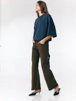 ⁦BOYFRIEND JEANS | חום⁩ – תמונה ⁦5⁩