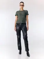 ⁦CHINO GO PANTS | שחור מחולק⁩ – תמונה ⁦4⁩
