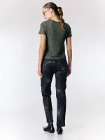 ⁦CHINO GO PANTS | שחור מחולק⁩ – תמונה ⁦3⁩