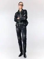 CHINO GO PANTS | שחור מחולק