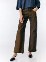 ⁦BOYFRIEND JEANS | חום⁩ – תמונה ⁦2⁩
