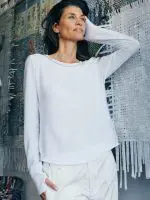 ⁦NICKY LONG T SHIRT | לבן⁩ – תמונה ⁦8⁩