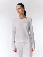 ⁦NICKY LONG T SHIRT | לבן⁩ – תמונה ⁦3⁩