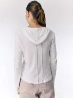 ⁦HOODIE SHIRT | לבן⁩ – תמונה ⁦2⁩