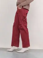 ⁦CARGO PANTS | בורדו⁩ – תמונה ⁦3⁩