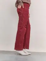 ⁦CARGO PANTS | בורדו⁩ – תמונה ⁦5⁩