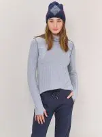 ⁦LONG BASIC TURTLENECK | אפור⁩ – תמונה ⁦3⁩