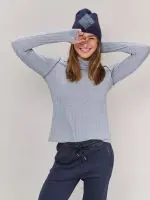 ⁦LONG BASIC TURTLENECK | אפור⁩ – תמונה ⁦2⁩