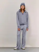 ⁦WINTER ZIP KNIT | אפור⁩ – תמונה ⁦7⁩