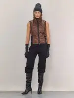 ⁦BIKER QUILT VEST | חום⁩ – תמונה ⁦2⁩