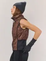 BIKER QUILT VEST | חום
