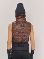 ⁦BIKER QUILT VEST | חום⁩ – תמונה ⁦4⁩