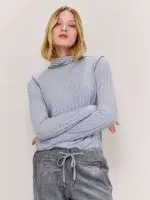 LONG BASIC TURTLENECK | אפור