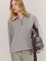⁦WINTER ZIP KNIT | אבן⁩ – תמונה ⁦4⁩