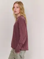 ⁦WASHED SHIRT | בורדו⁩ – תמונה ⁦4⁩