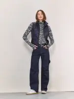 ⁦BIKER QUILT VEST | נייבי⁩ – תמונה ⁦3⁩