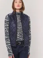 ⁦BIKER QUILT VEST | נייבי⁩ – תמונה ⁦5⁩
