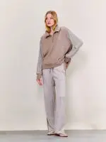 ⁦WINTER ZIP KNIT | חום בהיר⁩ – תמונה ⁦3⁩