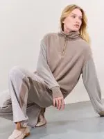 ⁦WINTER ZIP KNIT | חום בהיר⁩ – תמונה ⁦8⁩