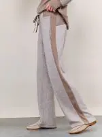 ⁦FEEL KNIT PANTS | אבן⁩ – תמונה ⁦2⁩