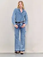 ⁦DENIM SHIRT | בהיר⁩ – תמונה ⁦4⁩