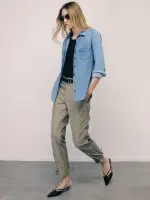 ⁦DENIM SHIRT | בהיר⁩ – תמונה ⁦2⁩