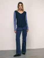 ⁦T-LIN SHIRT | נייבי⁩ – תמונה ⁦5⁩