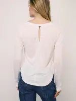 ⁦T-LIN SHIRT | לבן⁩ – תמונה ⁦3⁩