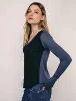 ⁦T-LIN SHIRT | שחור אפור⁩ – תמונה ⁦3⁩