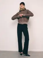 ⁦CLOUD ZIP TOP | חום⁩ – תמונה ⁦6⁩