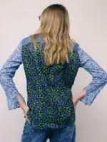 ⁦WRINKLED SHANTI SHIRT | כחול ירוק⁩ – תמונה ⁦4⁩