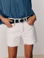 DENIM SHORTS | לבן