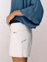 ⁦DENIM SHORTS | לבן⁩ – תמונה ⁦3⁩