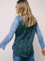 ⁦WRINKLED SHANTI SHIRT | כחול ירוק⁩ – תמונה ⁦3⁩