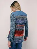 ⁦WRINKLED SHANTI SHIRT | כחול מודפס⁩ – תמונה ⁦4⁩