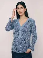 ⁦WRINKLED SHANTI SHIRT | כחול בהיר⁩ – תמונה ⁦3⁩