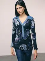⁦WRINKLED SHANTI SHIRT | נייבי⁩ – תמונה ⁦5⁩
