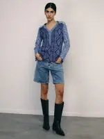 ⁦WRINKLED SHANTI SHIRT | כחול⁩ – תמונה ⁦6⁩