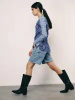 ⁦WRINKLED SHANTI SHIRT | כחול⁩ – תמונה ⁦2⁩