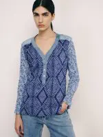 WRINKLED SHANTI SHIRT | כחול