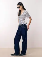 ⁦HOODIE SHORT TSHIRT | כחול⁩ – תמונה ⁦4⁩