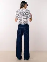 ⁦HOODIE SHORT TSHIRT | כחול⁩ – תמונה ⁦6⁩